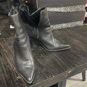 Aldo Sleek Black Ankle Booties